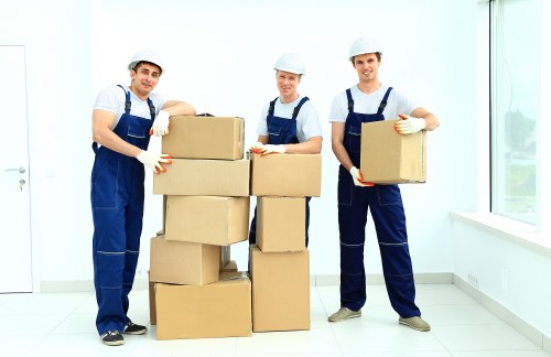 Professional man with van service focused on safety and insurance