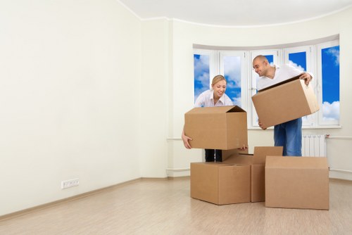 Furniture and boxes prepared for a Hatton move