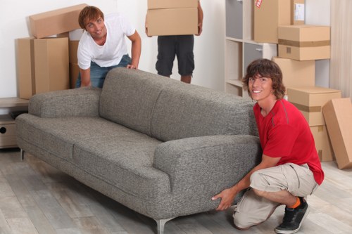 House moving service helping customers settle into a new home